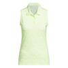 adidas Ladies Ultimate365 Climacool Mesh Printed Sleeveless Polo Shirt Frozen Lemon